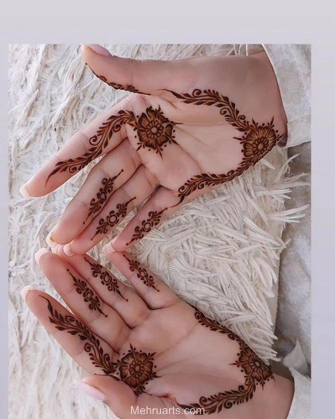 simple and beautiful mehndi design