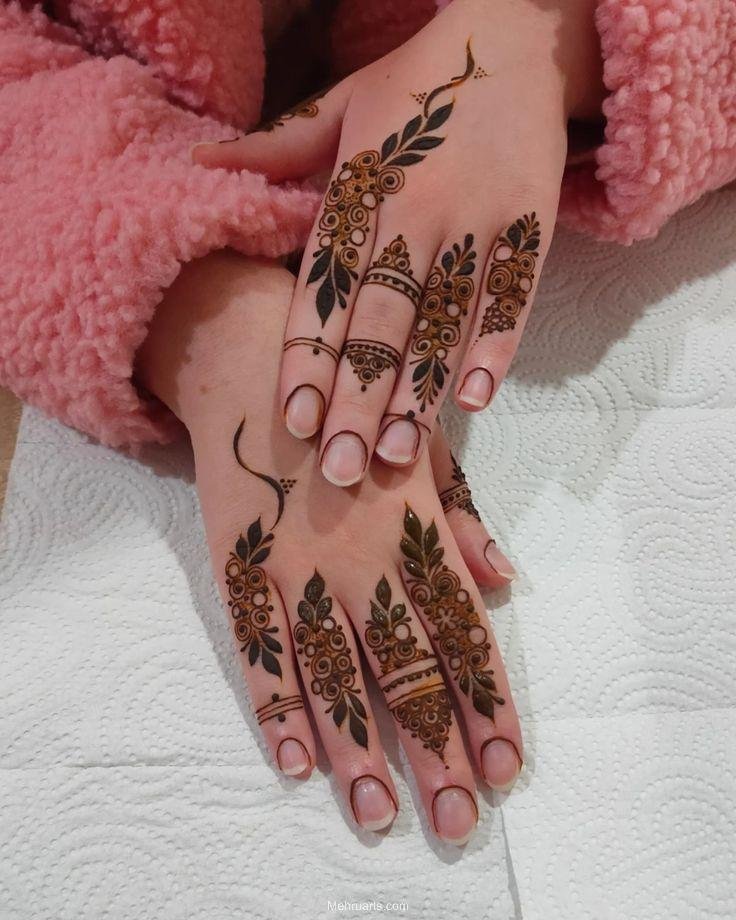Simple Mehndi designs for back hands