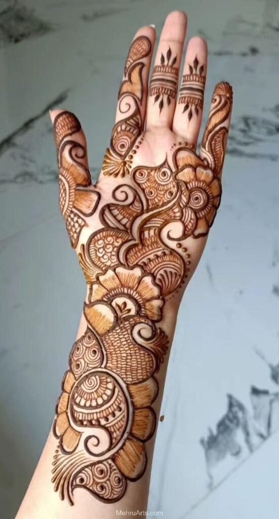 Simple Design of Arabic Mehndi