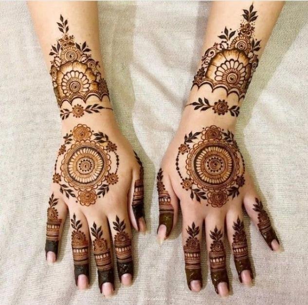 Simple Mehndi designs for back hands