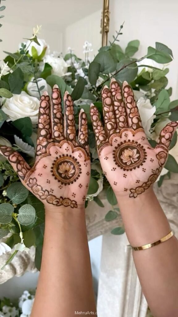 front hand simple mehndi design
