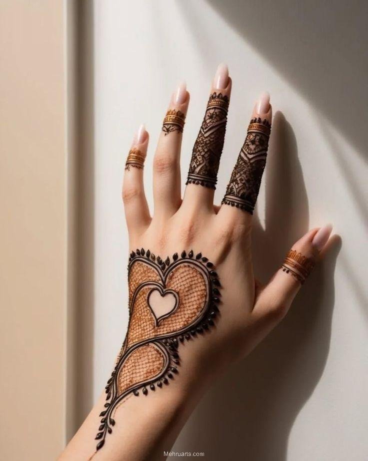 Simple Mehndi designs for back hands