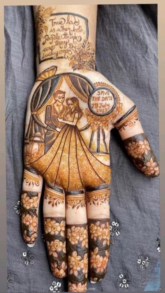Couple mehndi designs for hands