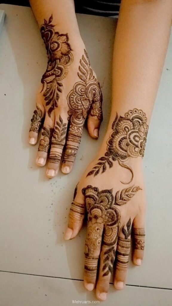 Simple Mehndi designs for back hands