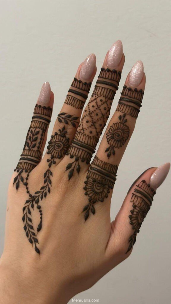 easy mehndi designs for hands