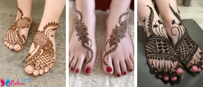 41+ Fresh & Pretty Simple Mehndi designs for feet!