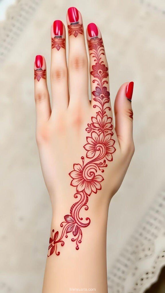 easy mehndi designs for hands 