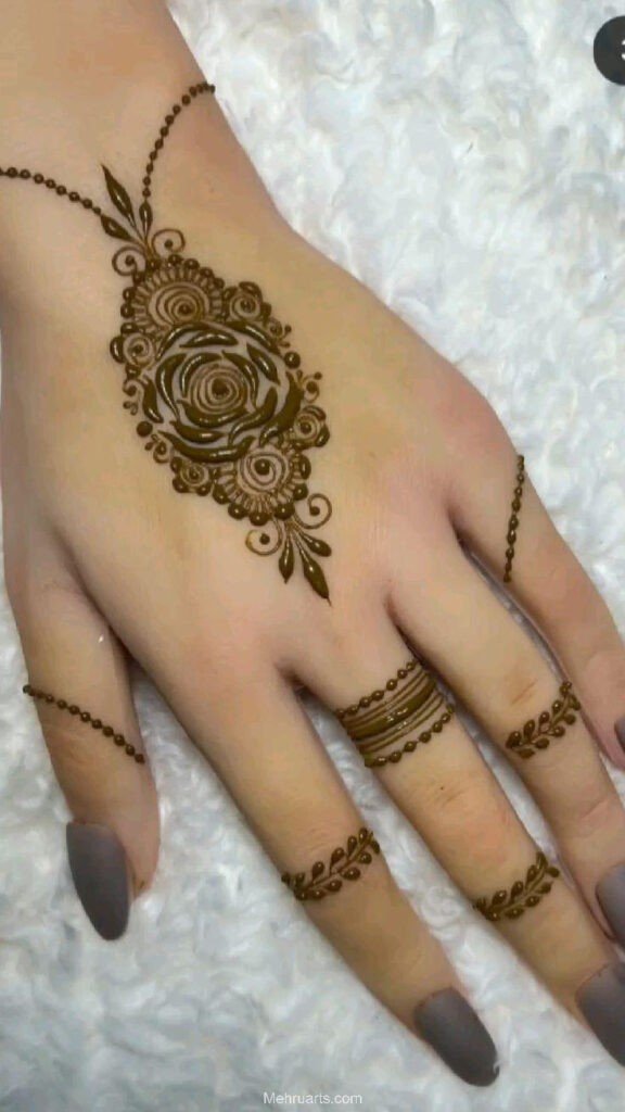 easy mehndi designs for hands