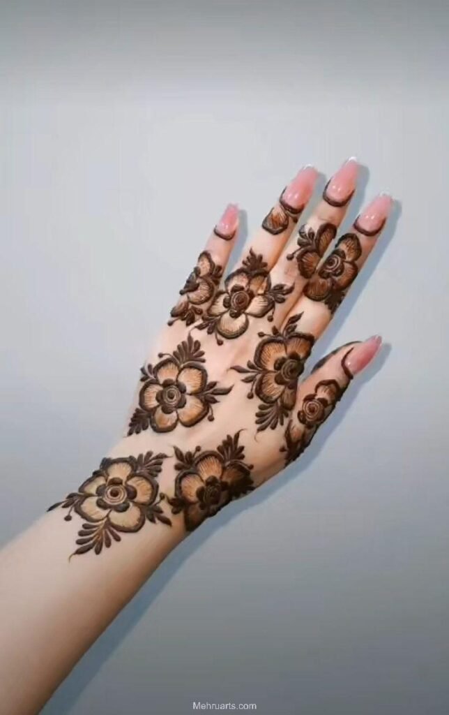 easy mehndi designs for hands 