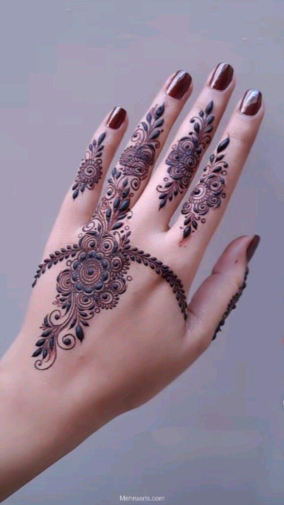 easy mehndi designs for hands 