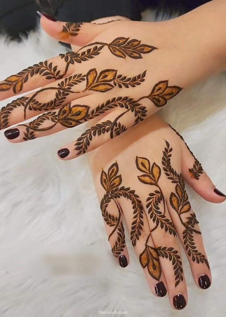 easy mehndi designs for hands 
