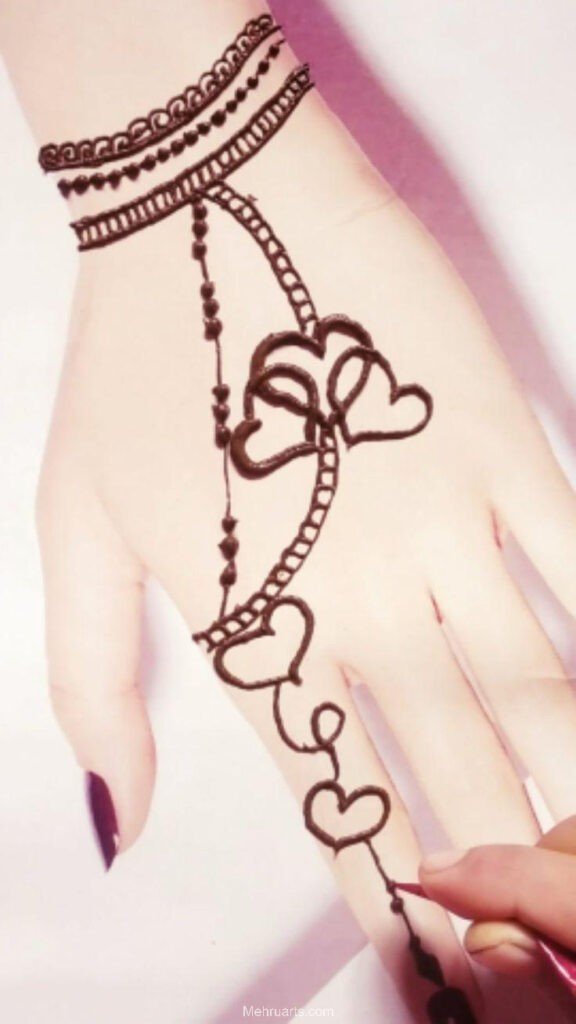 Simple mehndi designs for back hands