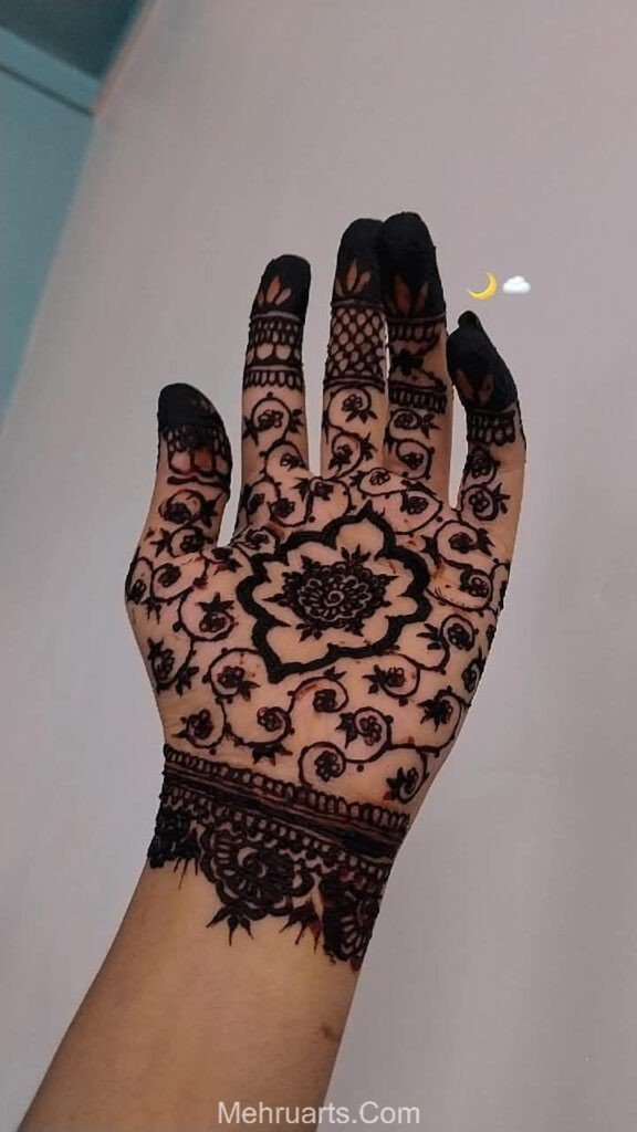 Front hand simple Mehndi design