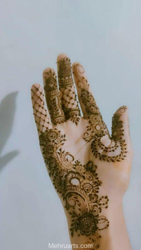 Front hand simple mehndi design