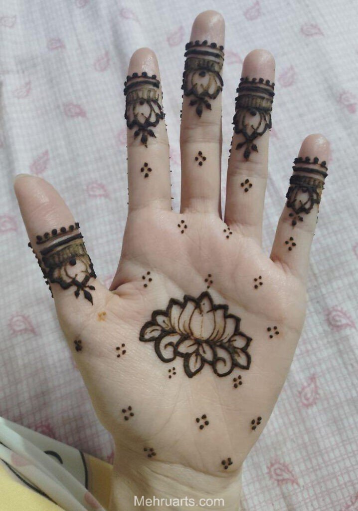 Front hand simple mehndi design