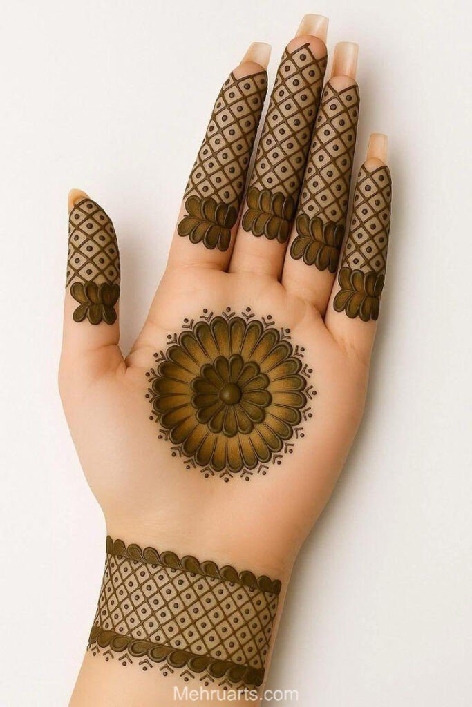 Front hand simple mehndi design