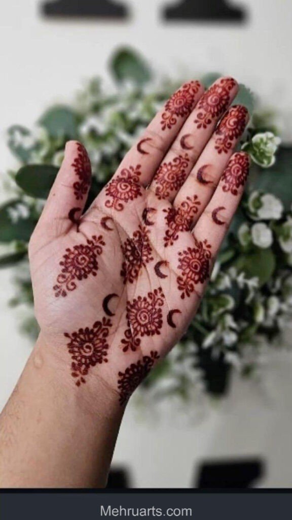 Front hand simple mehndi design