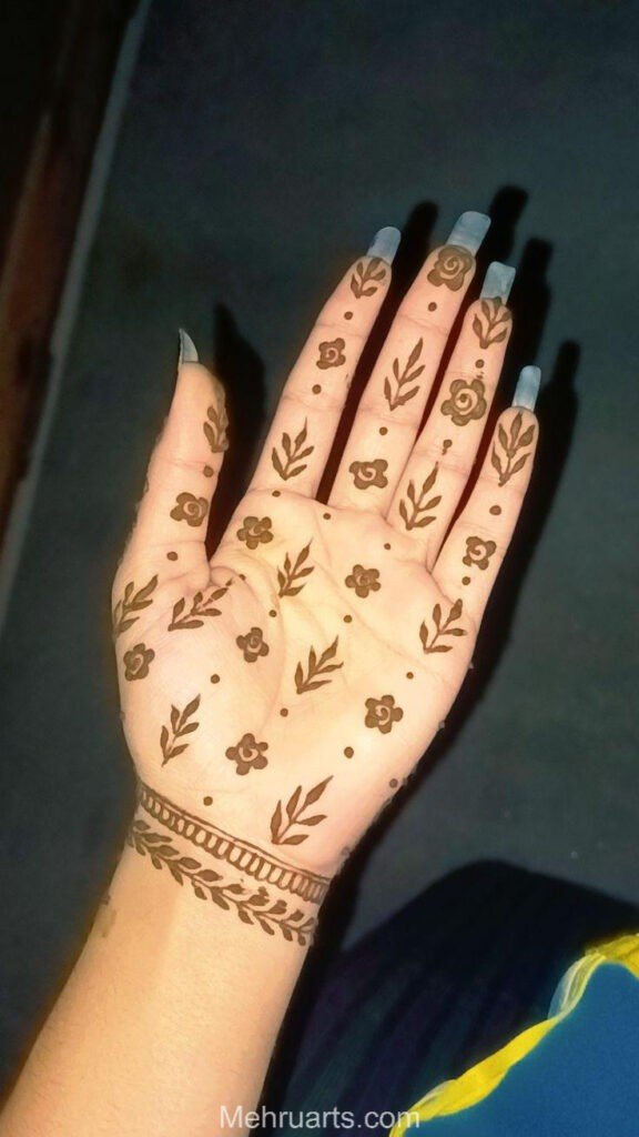 Front hand simple mehndi design