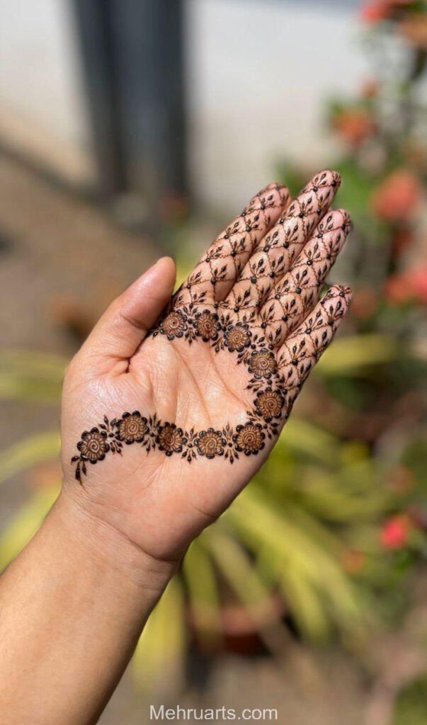 Front hand simple mehndi design