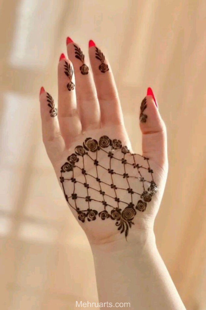  Front hand simple Mehndi design