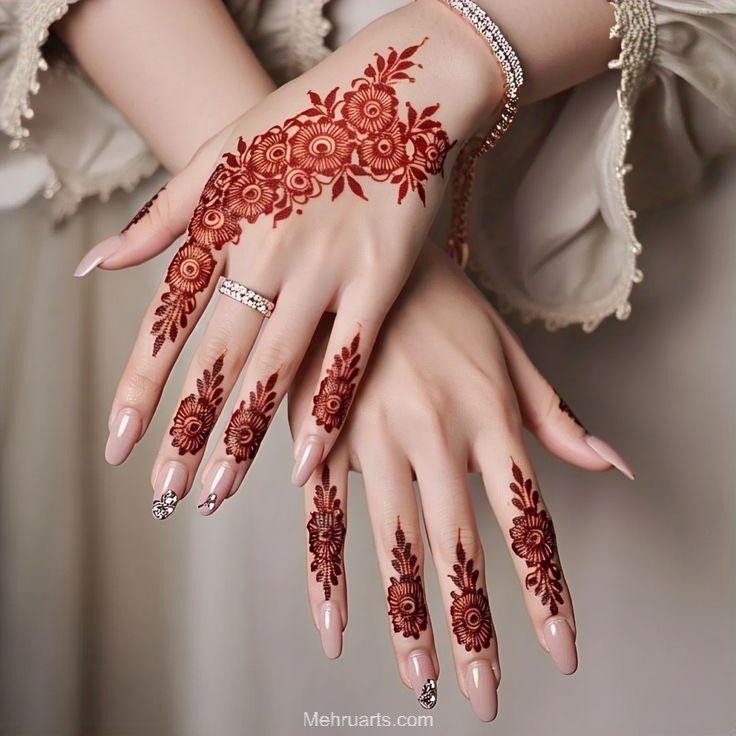 Stylish back hand mehndi designs Stylish back hand mehndi designs