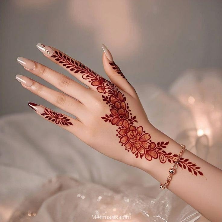 Stylish back hand mehndi designs Stylish back hand mehndi designs