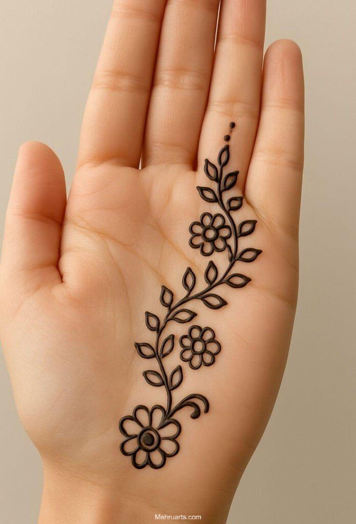 Simple Arabic Mehndi design