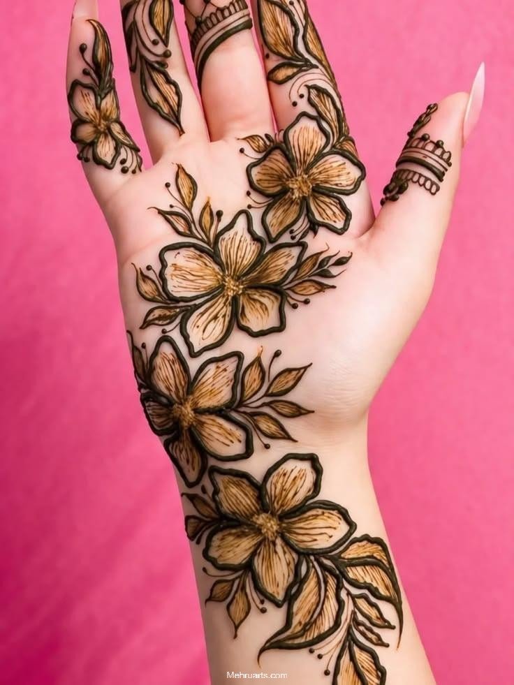 Simple Arabic Mehndi design