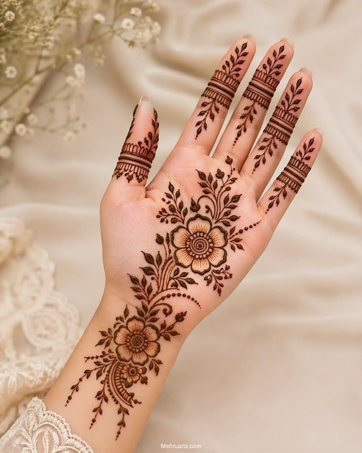 Simple Arabic Mehndi design