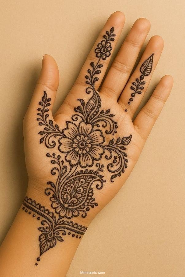 Simple Arabic Mehndi design