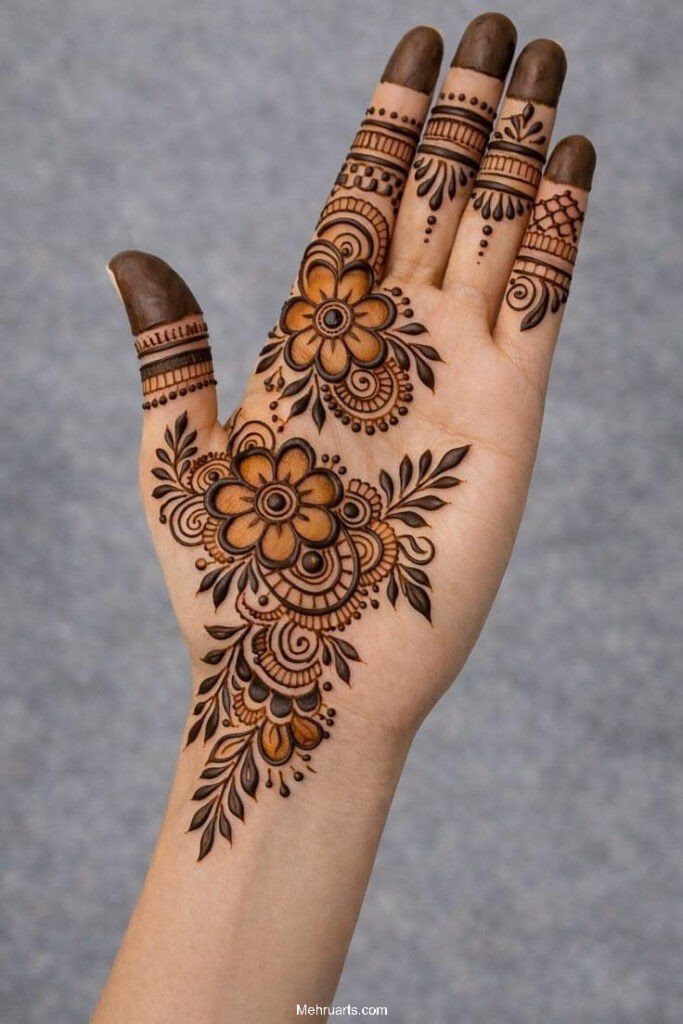 Simple Arabic Mehndi design