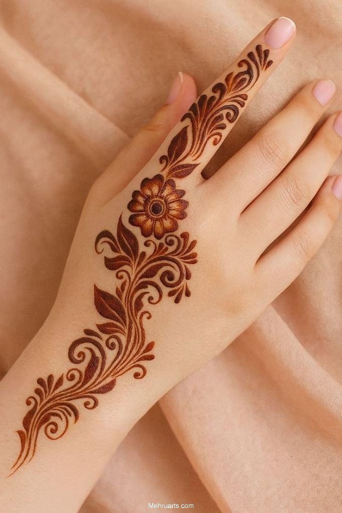 Simple Arabic Mehndi design Simple Arabic Mehndi design