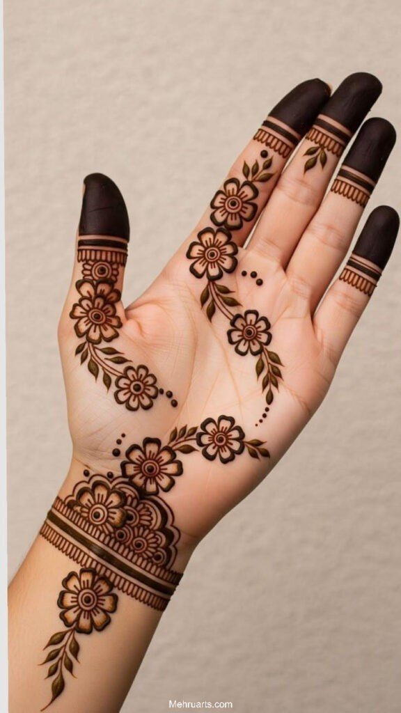 Simple Arabic Mehndi design