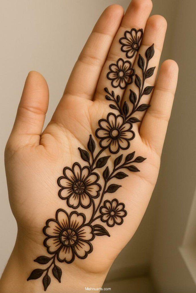 Simple Arabic Mehndi design