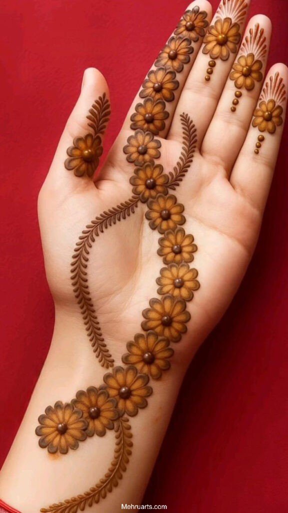 Simple Arabic Mehndi design