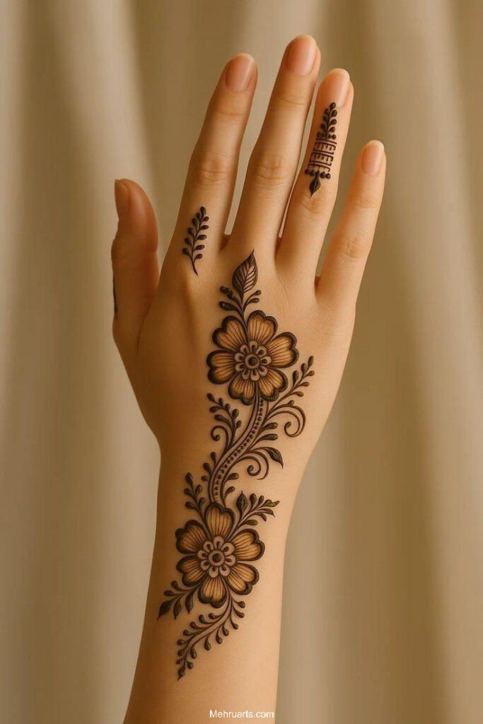 Simple Arabic Mehndi design