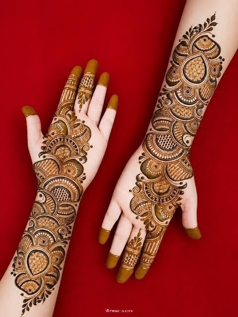 Arabic mehndi design for full hands