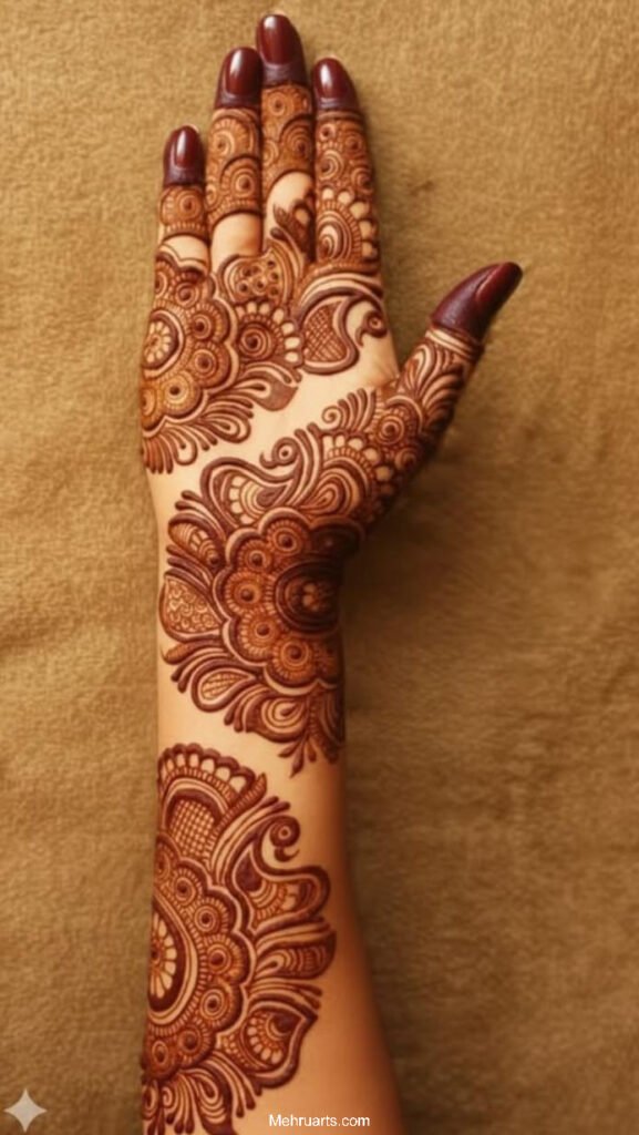 Arabic mehndi design for full hands