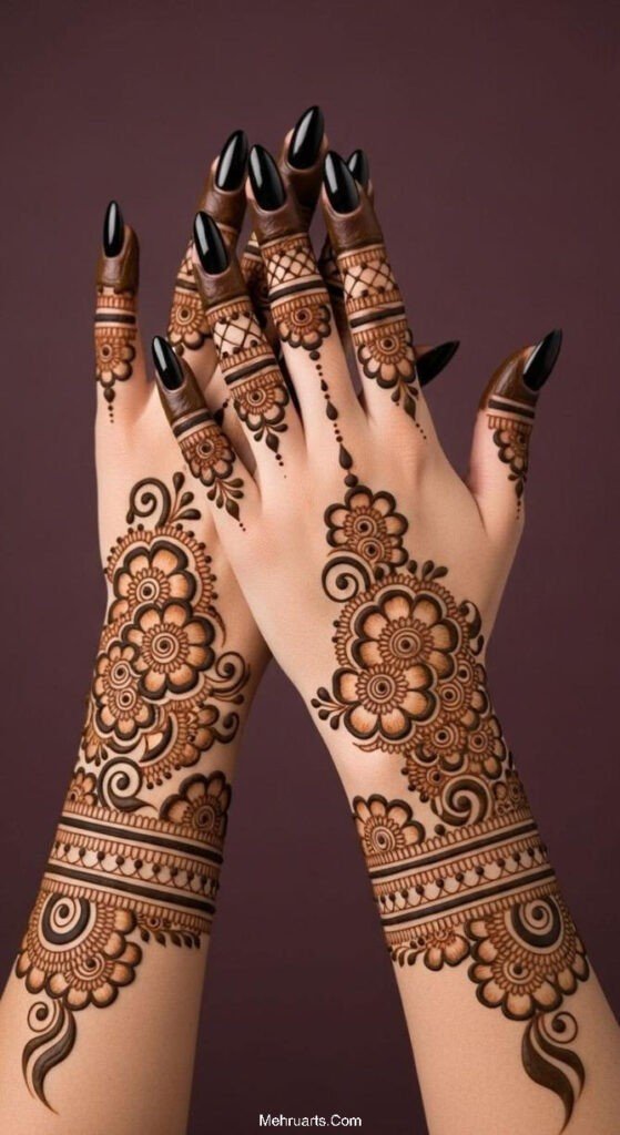 Full hand Mehndi Design simple